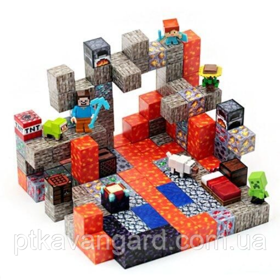 Конструктор магнітний майнкрафт 142 кубики магнітні блоки "шахта" Dream World LZCK 016 Хмельницький - фото 8