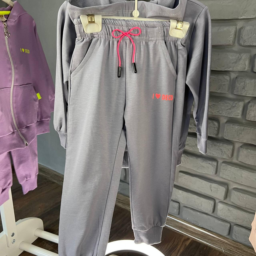 Дитячий Костюм для Дівчаток на Змійці Turkey Сірий, 5-6 років 110 см Київ - фото 4