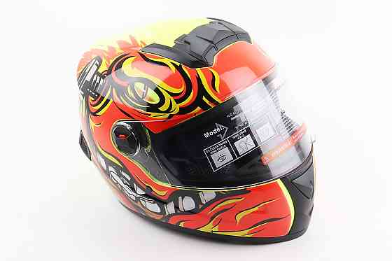 Шолом інтеграл, закритий+окуляри BLD-М61 М (57-58см), ЖОВТО-ПОМАРАНЧЕВИЙ "Buffalo" Київ