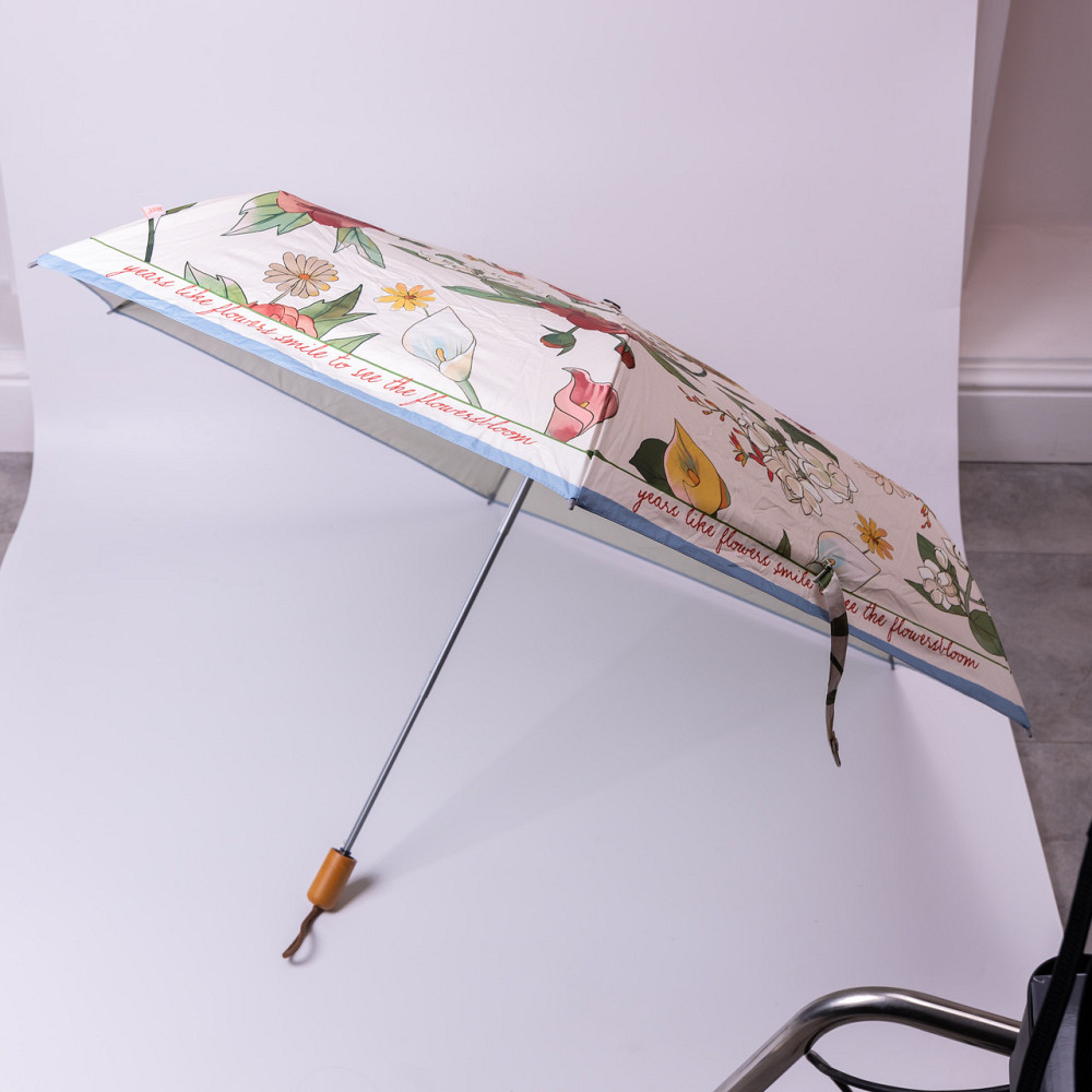 Yiwu Парасолька механічна елегантна з принтом міцна надійна з поліестеру діаметр 99 см Синій HP Коломия - фото 6