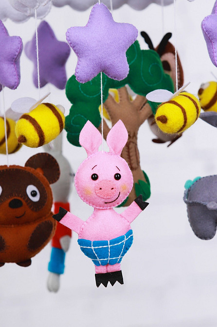 Дитячий мобіль на ліжечко для немовлят WooolyWool «В гостях у Вінні» Київ - фото 3