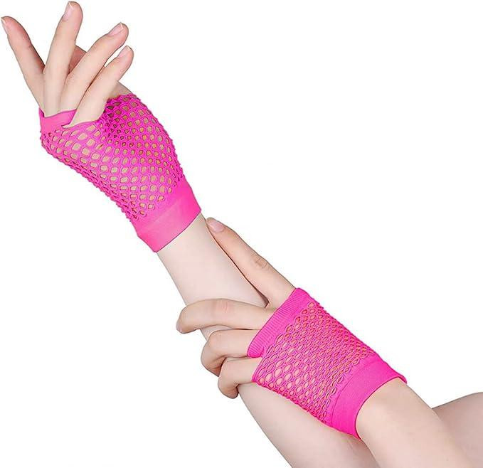 Набор розовых аксессуаров в стиле 80-х обруч серьги ожерелье браслеты, комплект для ретро образа на Хэллоуин Киев - изображение 3