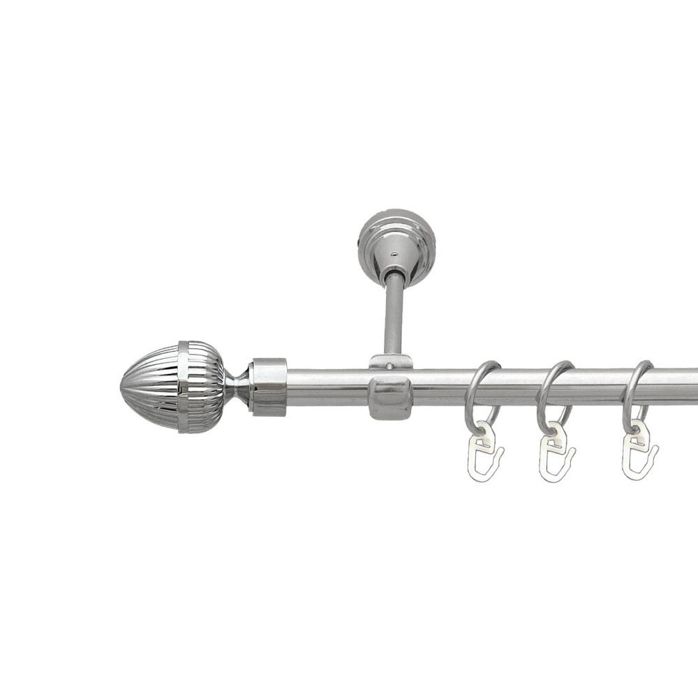 Карниз Orvit Одеон металевий однорядний відкритий Хром 16 мм 160 см (7387671) Львов - изображение 1