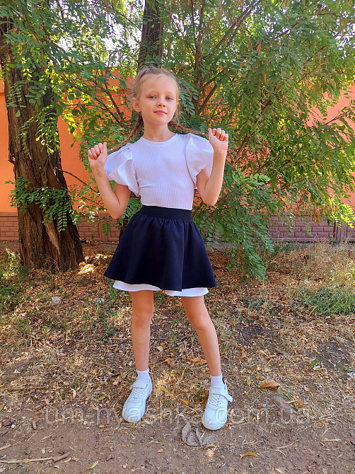 Шкільна блузка короткий рукав с фонариками на 128-140 Кривий Ріг - фото 5