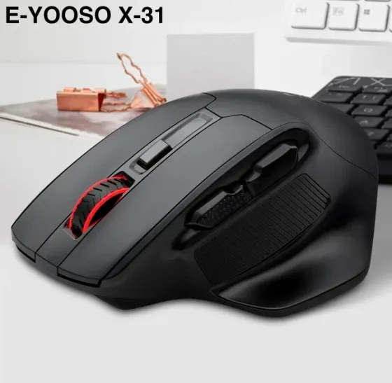 Ігрова комп'ютерна миша E-YOOSO X-31 мишка з USB приймачем 2.4G і 4800 DPI, чорна Запоріжжя