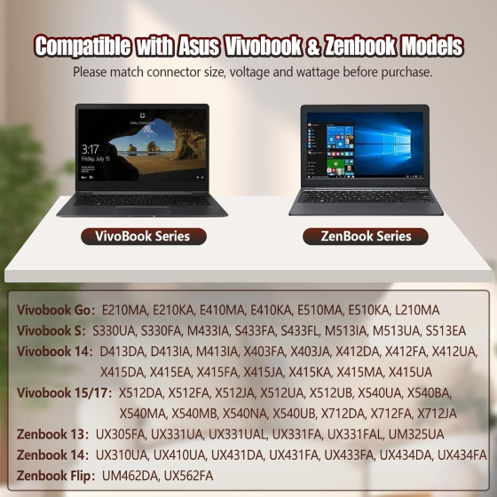 Блок питания VUOHOEG для ASUS 45W 19V 2.37A, штекер 4.0×1.35 мм, зарядный адаптер UK Киев