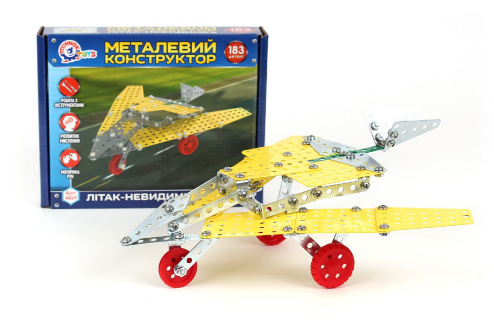 Конструктор металевий «Літак-невидимка ТехноК», арт.4869, шт Киев - изображение 1