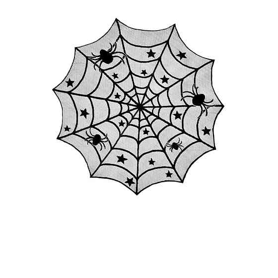 Скатерть Хэллоуин Паутина 100 см черный Киев