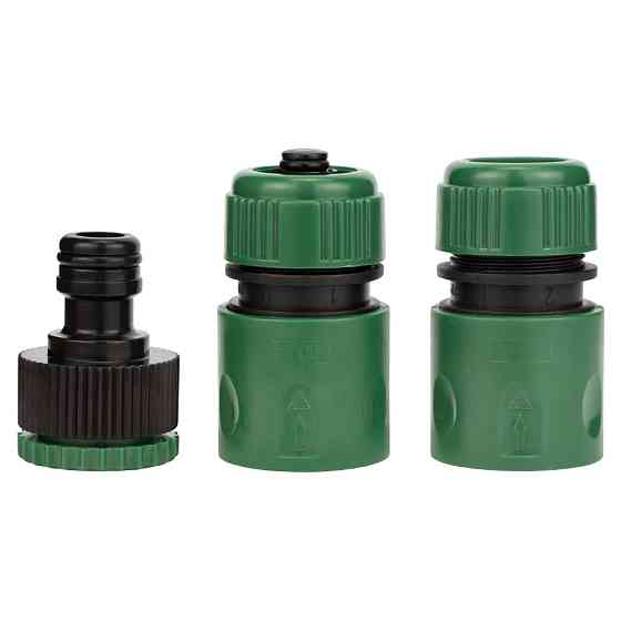 Grad Набор для полива пистолет-распылитель 7 режимов, 2 коннектора ½" + адаптер ½-¾" (ABS+TPR) Киев