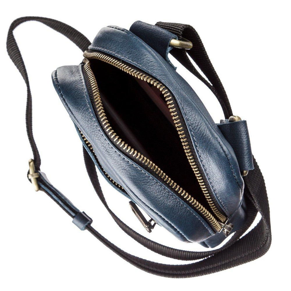 Чоловіча шкіряна сумка SHVIGEL 19105 Синя Київ - фото 4