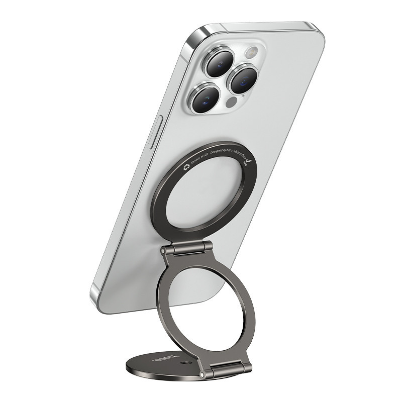 Автотримач для телефона HOCO H102 Whale magnetic ring holder(multi-scene) Metal Grey Одеса - фото 14
