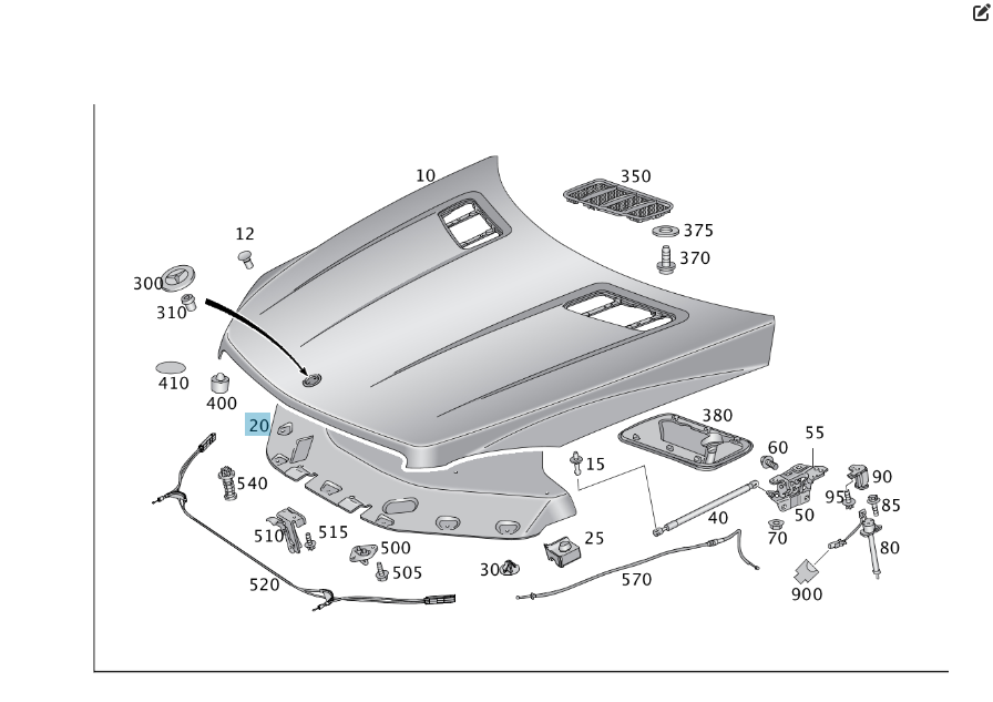 Mercedes-Benz  A1666820126 Шумоізоляція капота ML/GLE W166 GLE Coupe C292 GL/GLS X166 Одесса - изображение 4