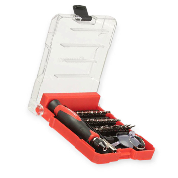 Викрутка з бітами 29 шт CrV прецизійна, пінцет, присоска (кейс) Мукачево - фото 3