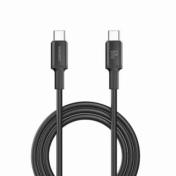 Кабель Winso Pro Type-C to Type-C 60W TPE 1,2м чорний Львів