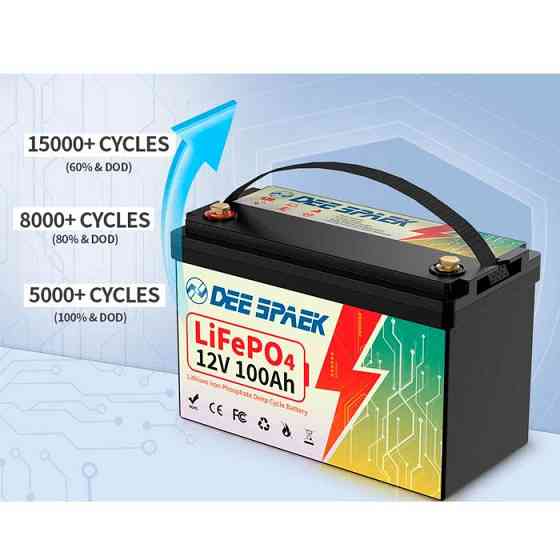 Літій-залізо-фосфатний акумулятор DEE SPAEK LiFePO4 12V 100Ah Bluetooth (1280Wh) (BMS 100A) Київ