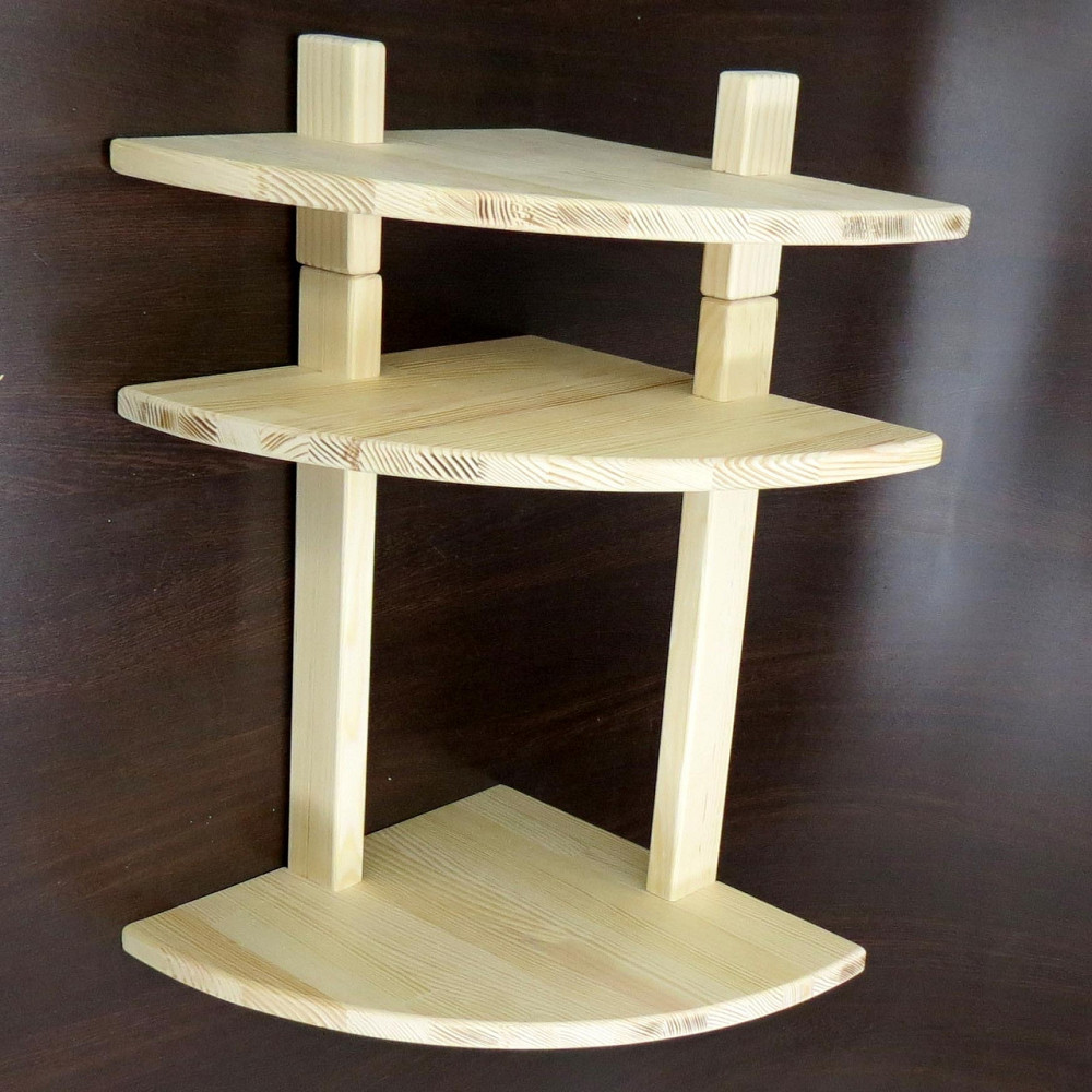 Угловая настенная полка 