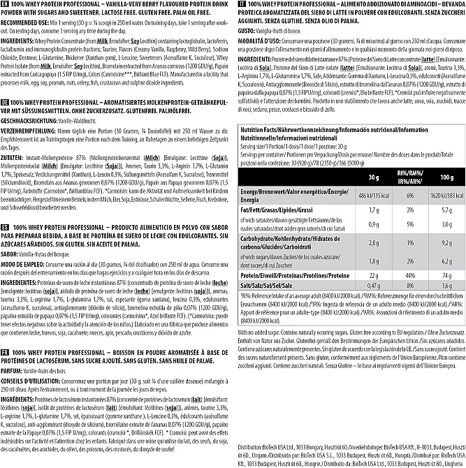 Протеїн 100% Whey Protein Professional 920 g (Banana) Луцьк - фото 2