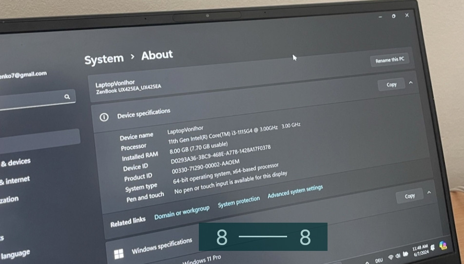 Ноутбук: ZenBook 14 UX 425e/ i3/ 8Gb./ SSD256Gb. Київ - фото 8