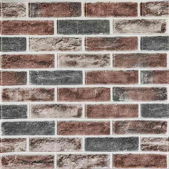 Самоклеюча 3D панель під цеглу клінкер помаранчевий 700x700x4мм (414) SW-00000769 Дніпро