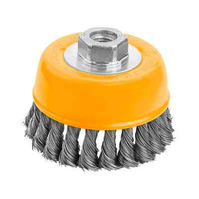 Щітка для електроінструменту Tolsen чашка плетена 125 мм М14, стальний дріт 0.5 мм (77613) Вінниця