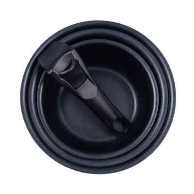 Ківш Bergner Click &amp; cook, набір зі знімною ручкою 16/18/20 см, 4 предмети (BG-31608-RD) Вінниця