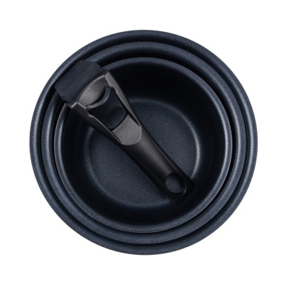 Ковш Bergner Click & cook, набір зі знімною ручкою 16/18/20 см, 4 предмети (BG-31608-RD) Винница - изображение 3