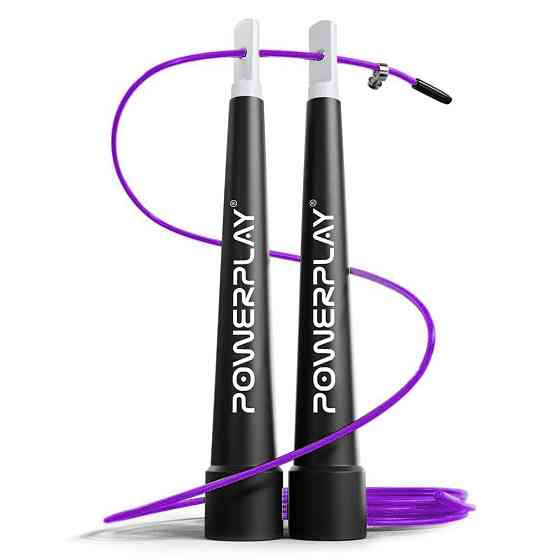 Скакалка швидкісна PowerPlay 4202 Ultra Speed Rope Фіолетова (2,9m.) Кам'янське