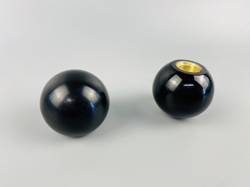 Наконечник важеля універсальний М16, D50 (шар чорний), латунна втулка різь внутрішня М16 Мукачево - фото 2