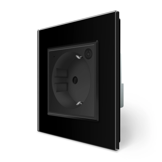 Комплект дистанційного керування водяною теплою підлогою LIVOLO чорний, матова скляна рамка Коломия