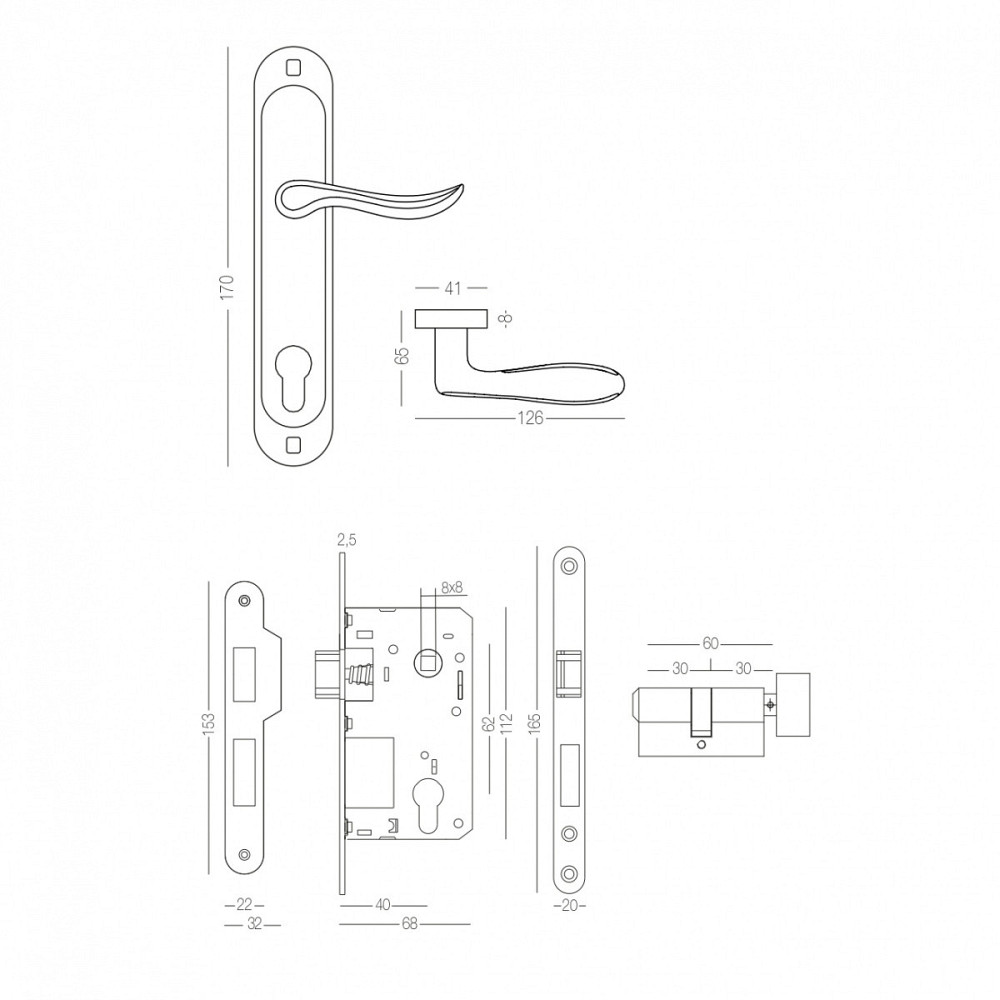 КОМПЛЕКТ A-1295 PZ MACC: РУЧКА НА ПАНЦЕ ПОД PZ С МЕХАНИЗМЫМ И ЦИЛИГРЕМ Киев - изображение 2