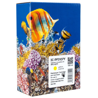 Картридж Barva Canon PFI-107Y (6708B001) 130 мл, Yellow (IC-PFI107Y) Винница - изображение 1