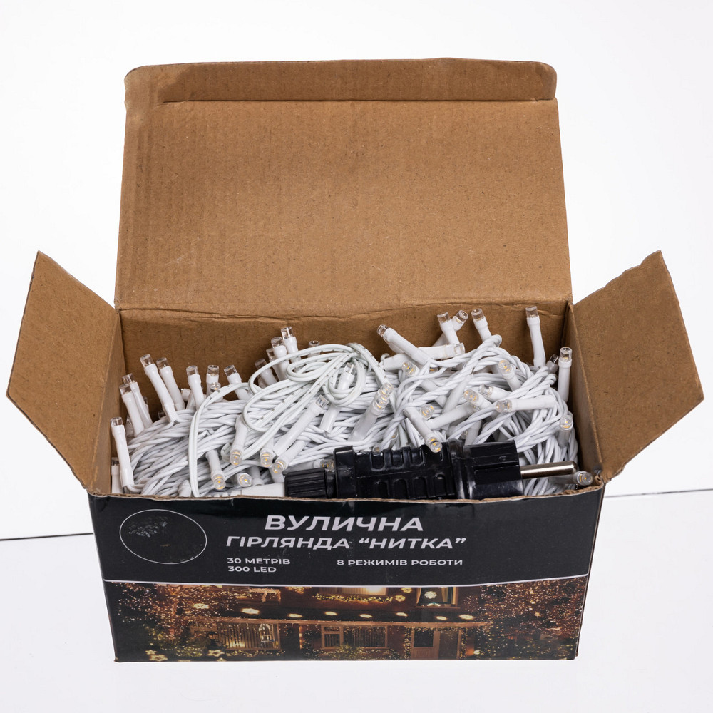 Гірлянда Нитка 30 м 300 LED жовтий провод Київ - фото 4