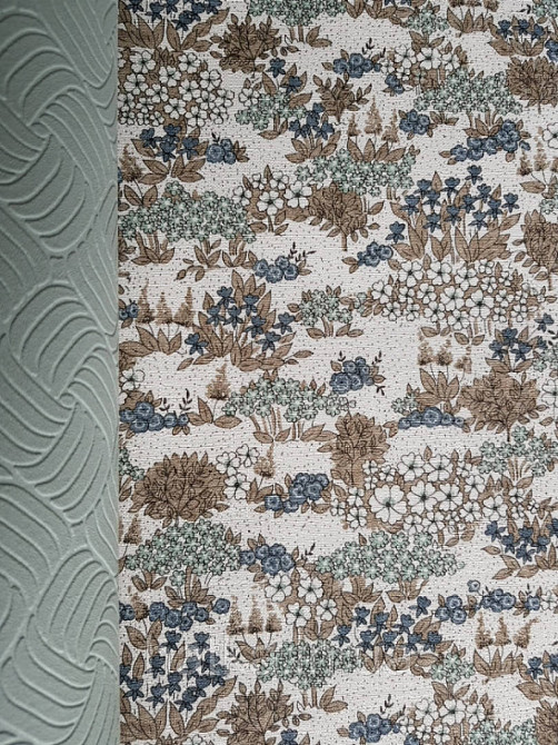 Шпалери вінілові Lutece Melody 51196804 для дитячої квіти листя польові маленькі на білому тлі Київ - фото 2