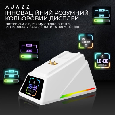 Мышка Ajazz AJ159 APEX Wireless/Bluetooth/USB White (AJM159-A-W) Винница - изображение 7