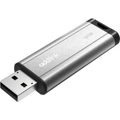 USB флеш накопичувач AddLink 64GB U25 Silver USB 2.0 (ad64GBU25S2) Вінниця - фото 2