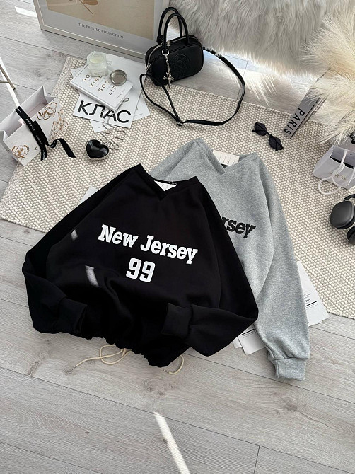 Унисекс базовый стильный свитшот трехнить на флисе Одесса - изображение 6