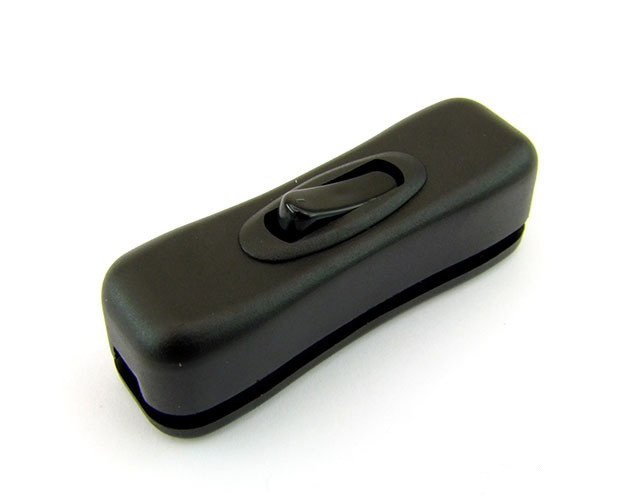 Клавишный переключатель для бра KCD5-304, чёрный Полтава - изображение 1