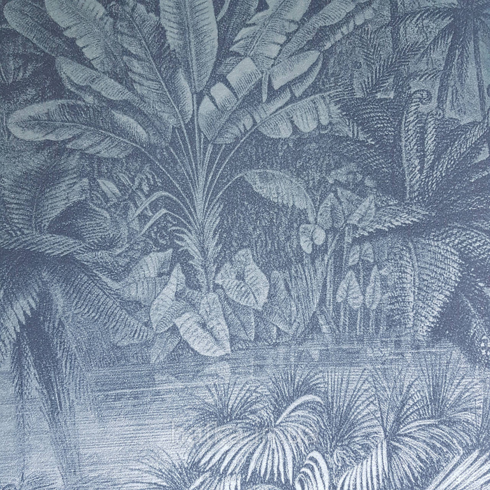 Шпалери флізелінові еко Rasch Kerala 0.53х10 м пальми листя екзотичні рослини зелені сріблясті Київ - фото 2
