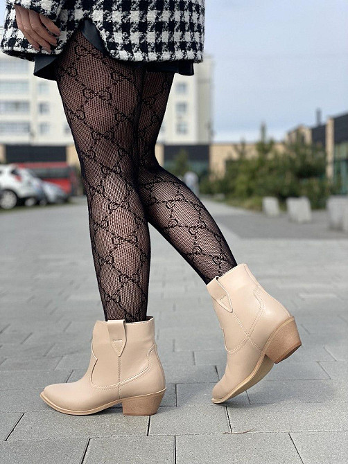 LIRIO Черевики жіночі LIRIO бежеві натуральна шкіра висота 13см каблук 5см 38р.39р. ( /10140) Коломыя - изображение 8