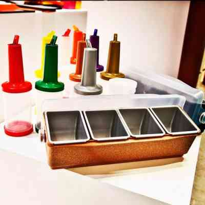 Бутылка с гейзером The Bars 1 л прозора, червона кришка (PM01R) Винница