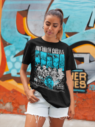 Футболка для мальчика аниме Истребитель демонов оверсайз (рост от 165 до 180 ) Черний AnimeJ0364m Днепр