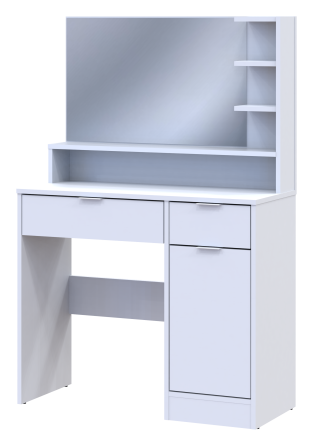 Туалетний столик з дзеркалом Doros Естель 90х38х135 см Білий (DRS-011472) Львів