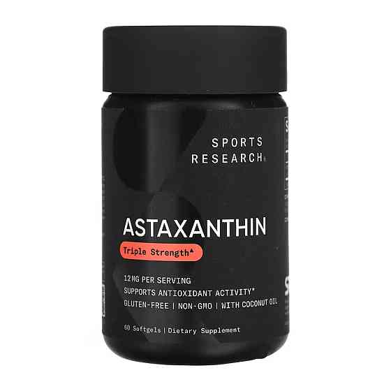 Капсули астаксатин Sport Research Astaxanthin 12mg 60 капс Київ