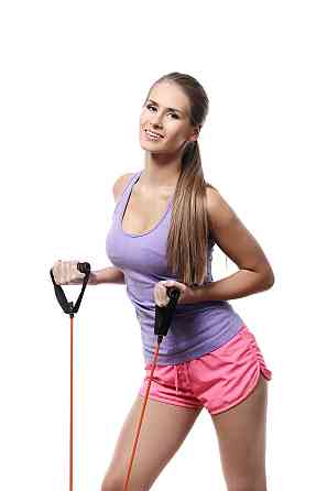 Трубчастий еспандер для фітнесу з ручками U-POWEX Latex resistance tube 20LB Green (9 кг.) Луцк