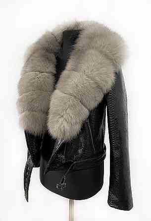 Куртка косуха женская с натуральным мехом песца под Соболь р 48 Харьков