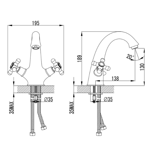 Змішувач Arno 1/2