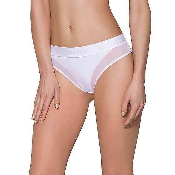 Трусики з прозорою вставкою Passion PS002 PANTIES M, white Sex Aura Київ