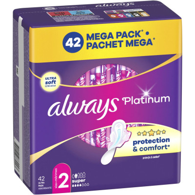Гигиенические прокладки Always Platinum Super Размер 2 42 шт. (8700216784443) Винница - изображение 2