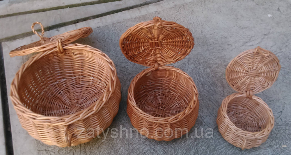Набор шкатулок плетеных от производителя Киев - изображение 3