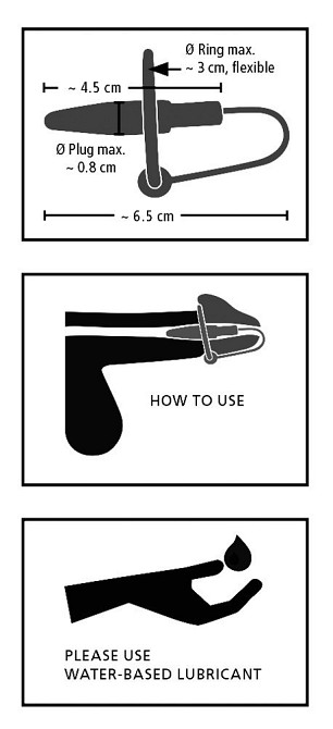 Стимулятор уретры - Penis Plug + Silicone Glans Ring Dilator Sex Aura Киев - изображение 7